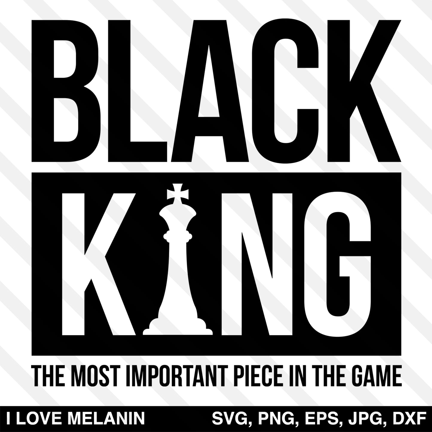 Black King Chess SVG