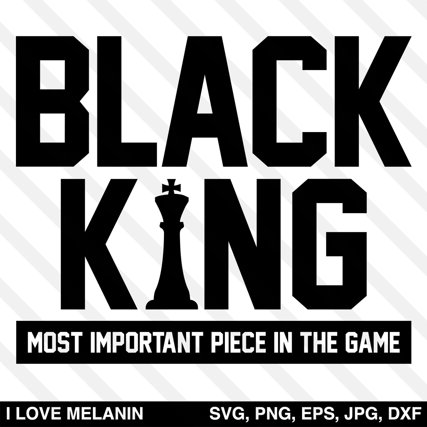 Black King Chess SVG
