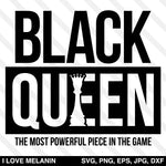 Black Queen Chess SVG