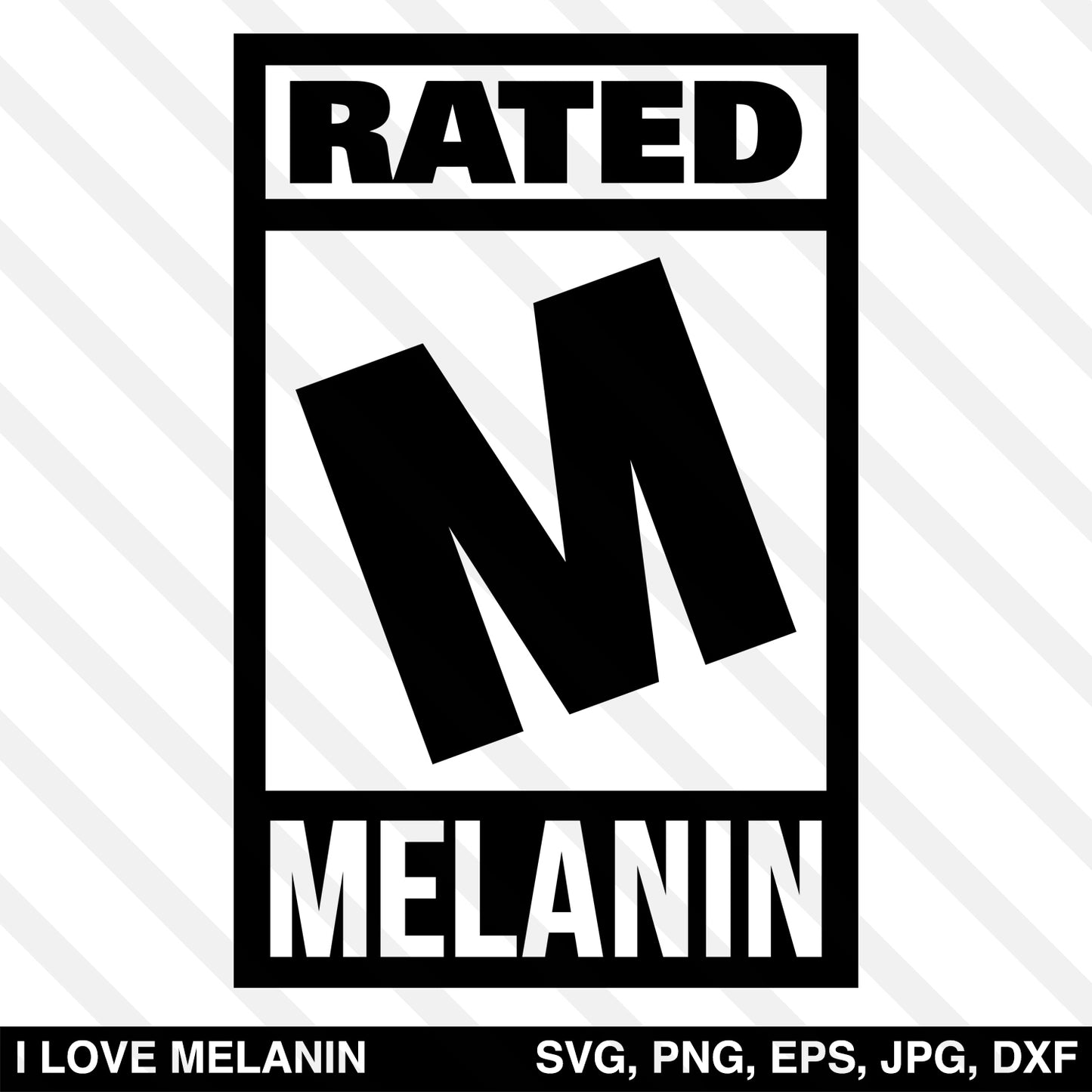 Rated M Melanin SVG