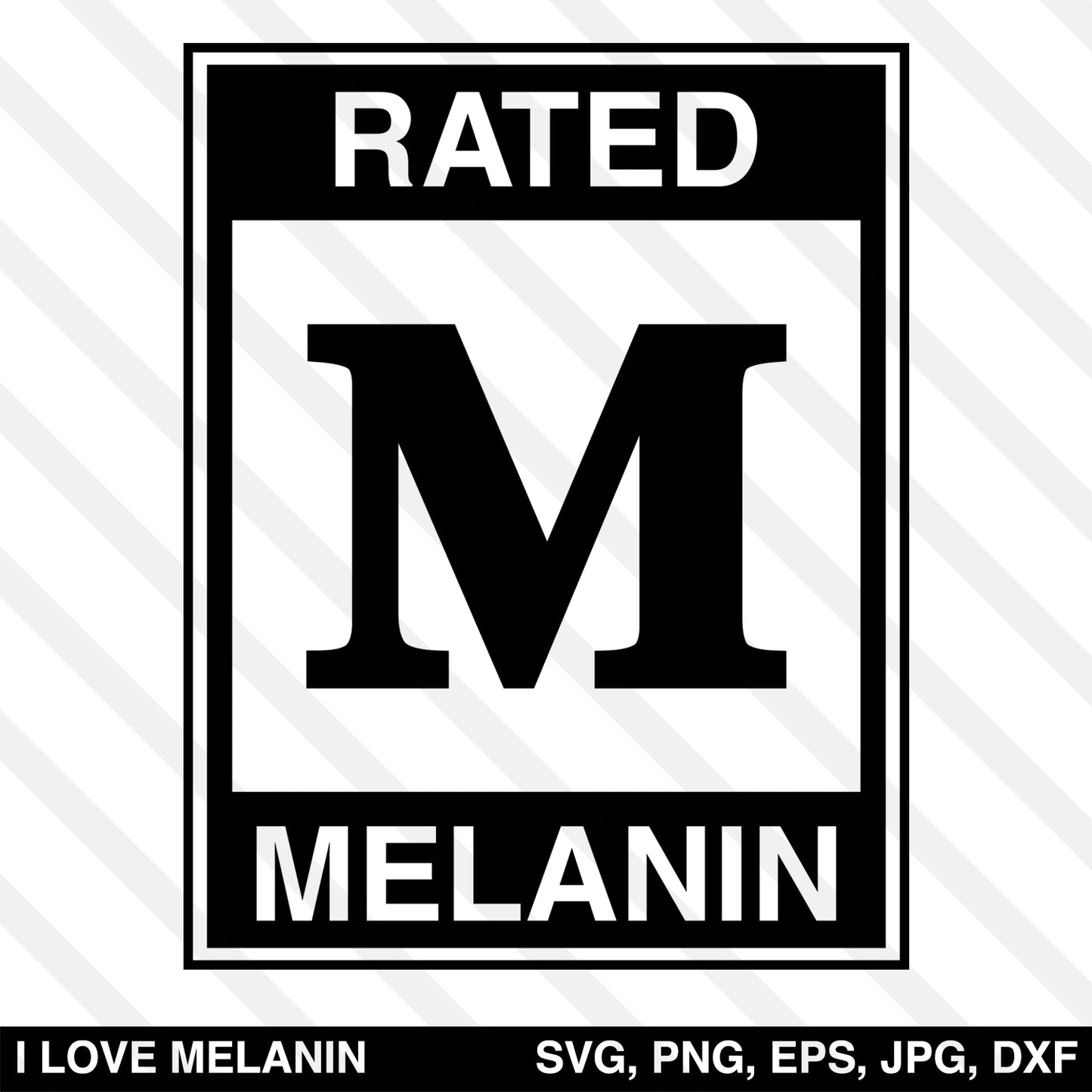 Rated M Melanin SVG