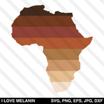 Africa Continent Shades Of Brown SVG