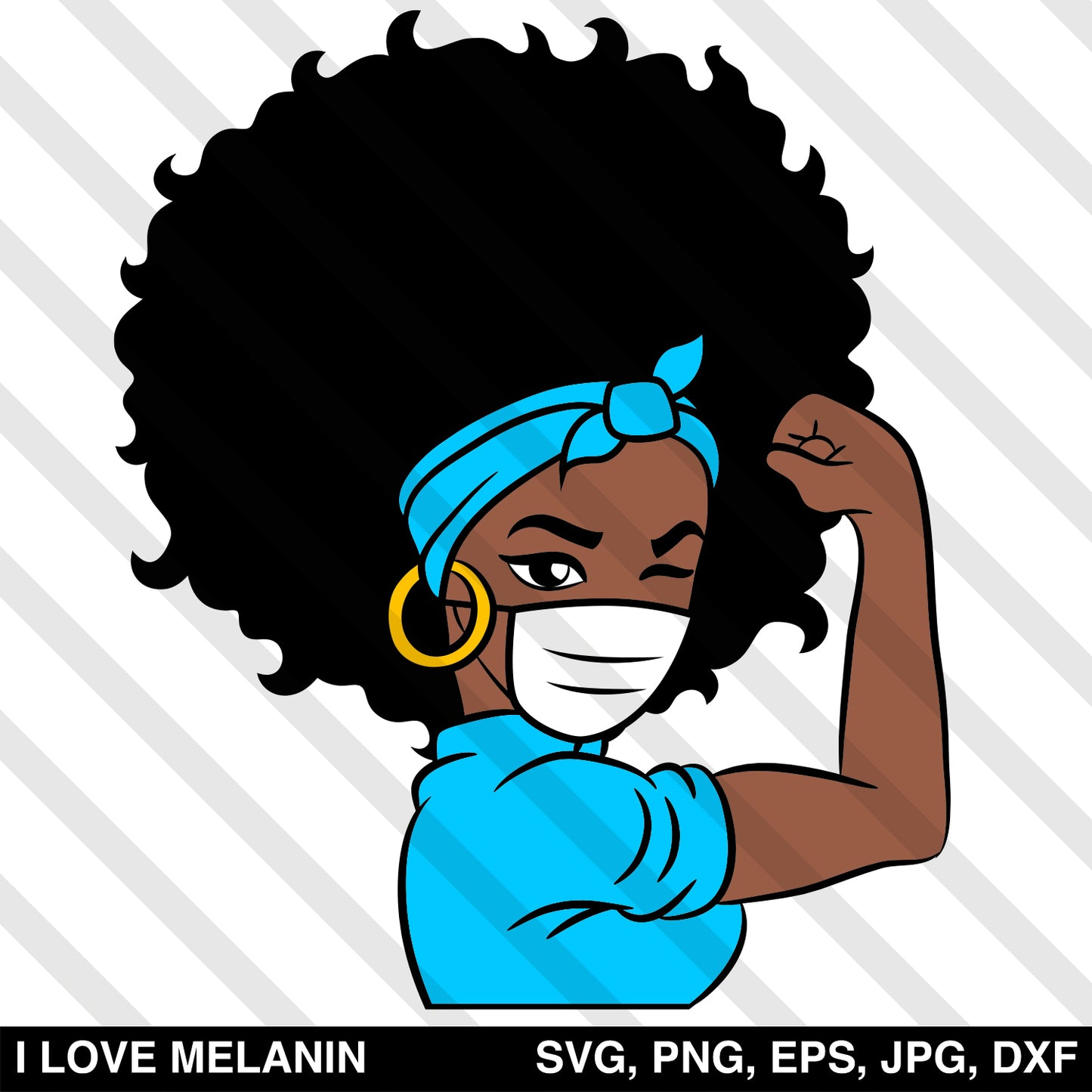 Afro Woman Nurse Doctor SVG