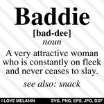 Baddie Definition SVG