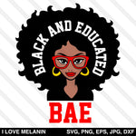 BAE Black And Educated Woman SVG