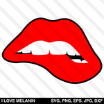 Biting Lips SVG