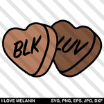 Black Love Candy Valentine Hearts SVG