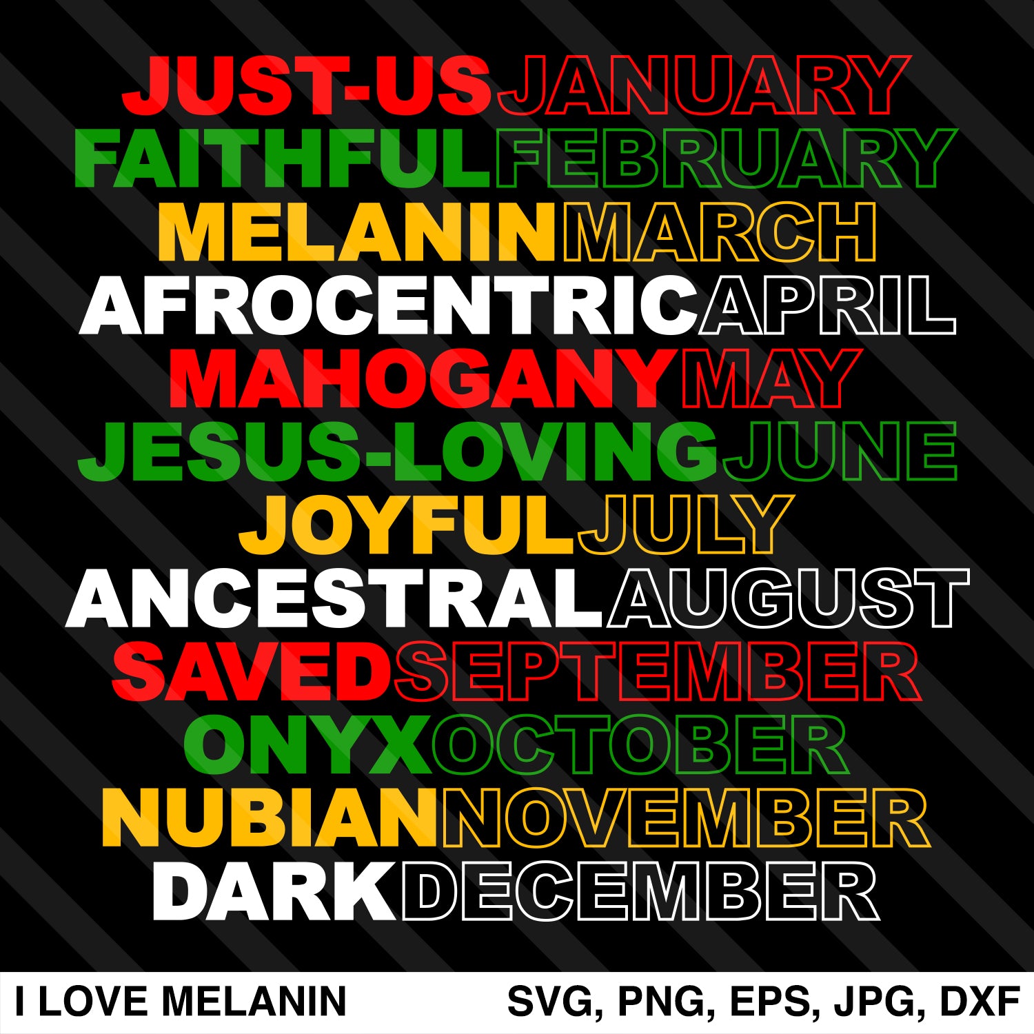Black History Calendar SVG