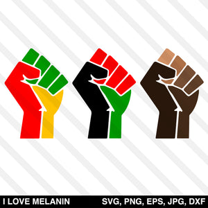 Black Power Fist Africa SVG