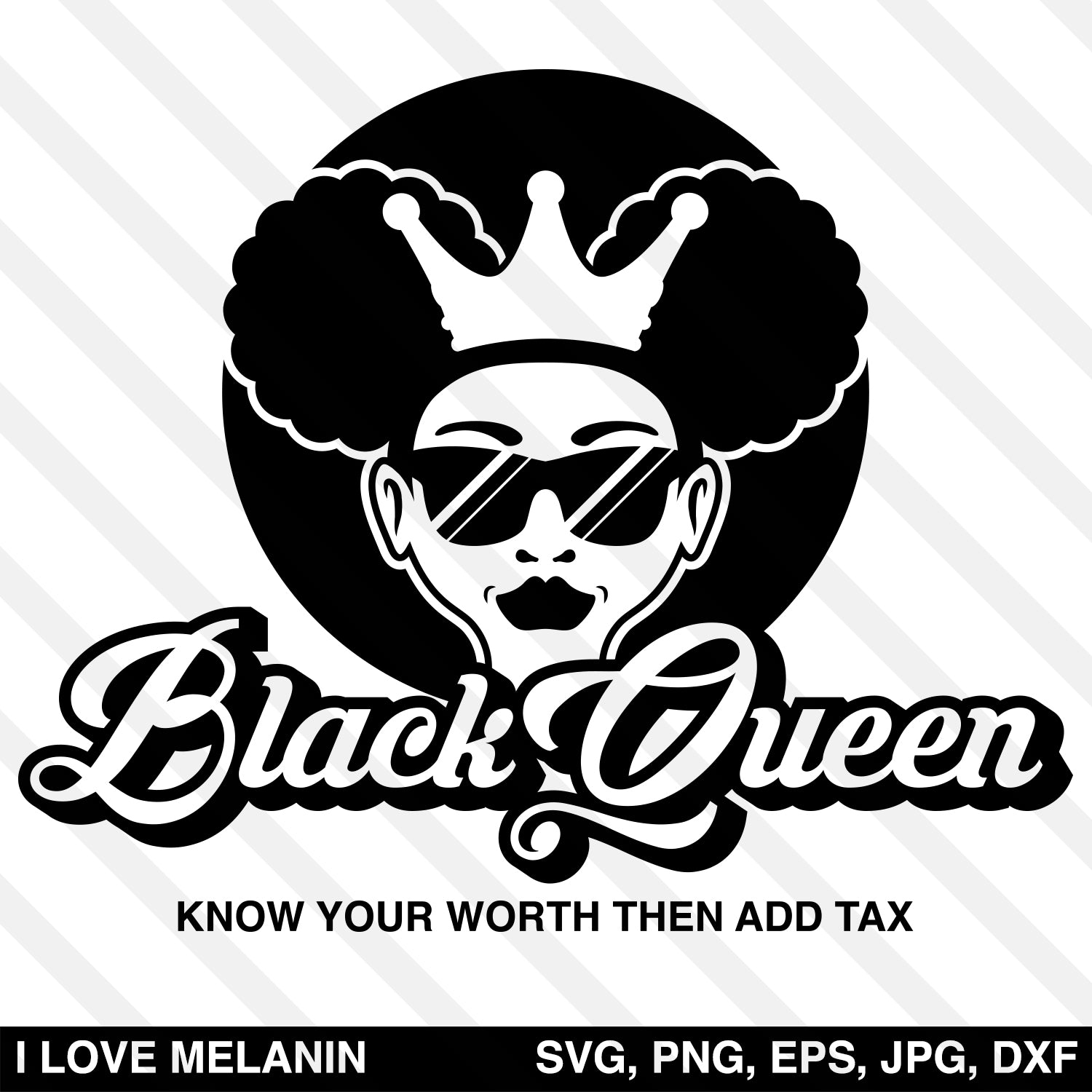Black Queen Girl SVG
