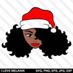 Black Santa Claus Woman SVG
