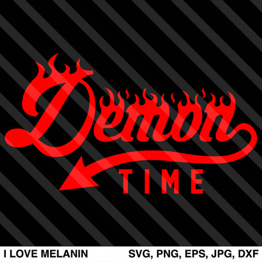 Demon Time Flames SVG