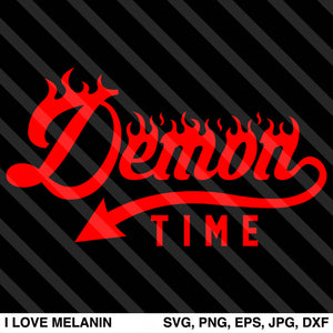 Demon Time Flames SVG