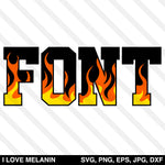 Fire Varsity Font SVG