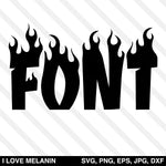 Fire Font SVG