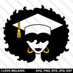 Grad Black Woman SVG