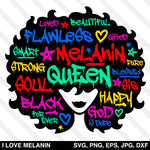 Graffiti Black Queen Afro Woman SVG