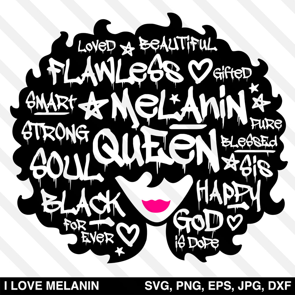 Graffiti Black Queen Afro Woman SVG