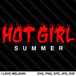 Hot Girl Summer Fire SVG