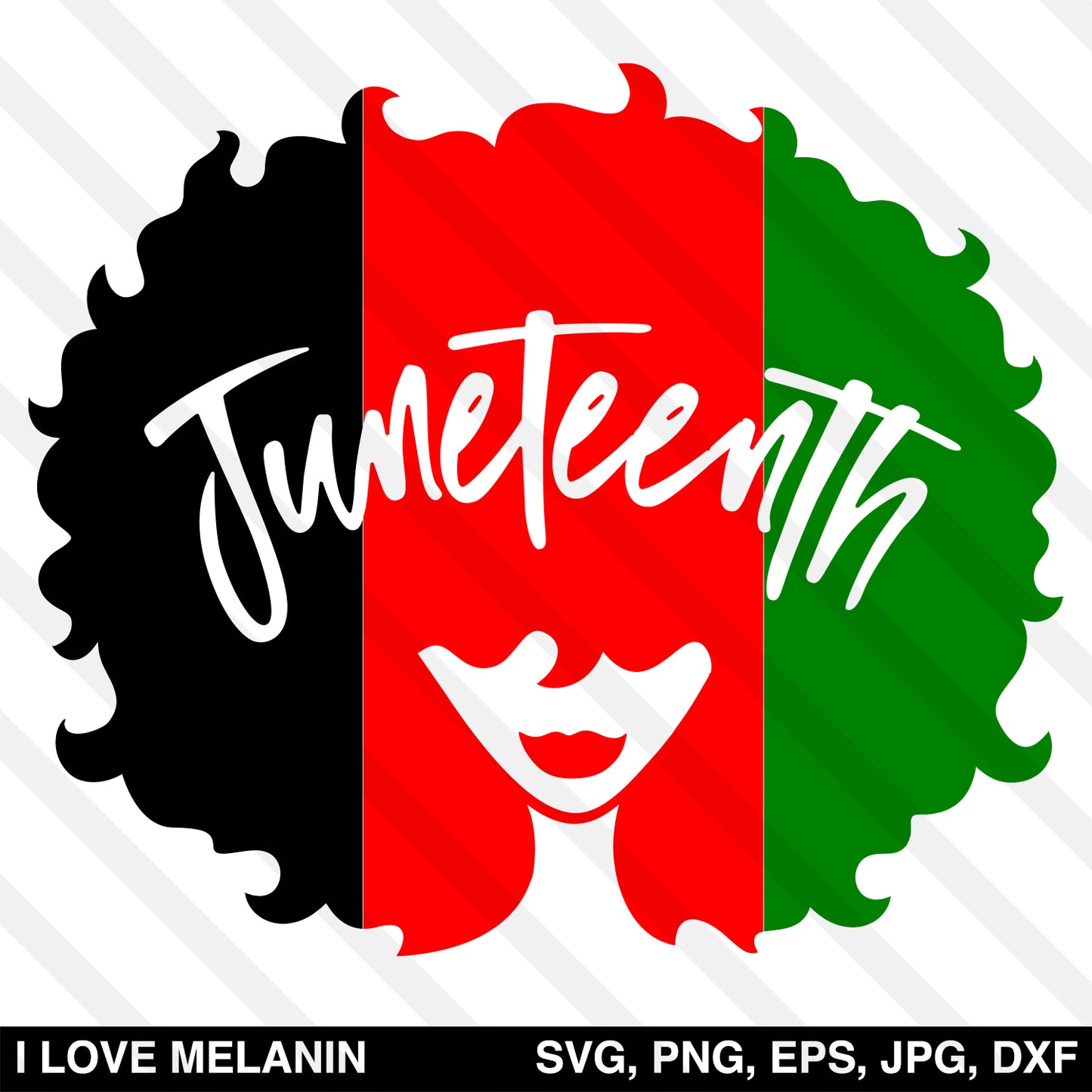 Juneteenth Afro Woman 1865 SVG