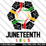 Juneteenth United Freedom Fists 1865 SVG