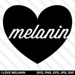 Melanin Love Heart SVG