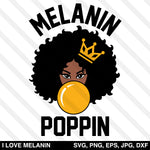 Melanin Poppin Afro Woman SVG