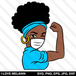 Nurse Afro Woman SVG