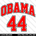 Obama 44 Jersey SVG