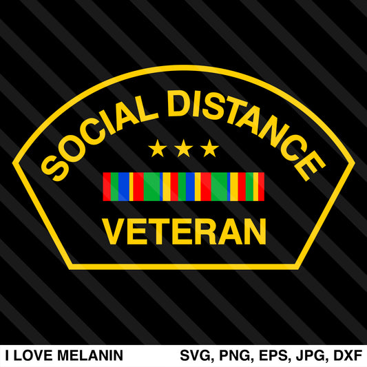 Social Distance Veteran SVG