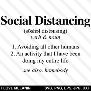 Social Distancing Definition SVG