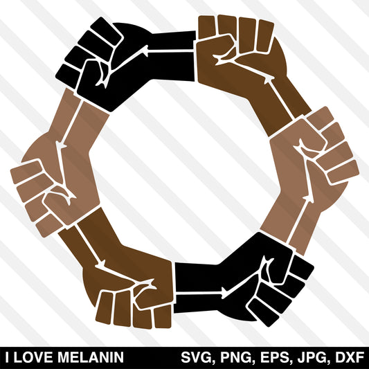 United Black Power Fists SVG