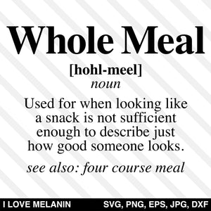 Whole Meal Definition SVG