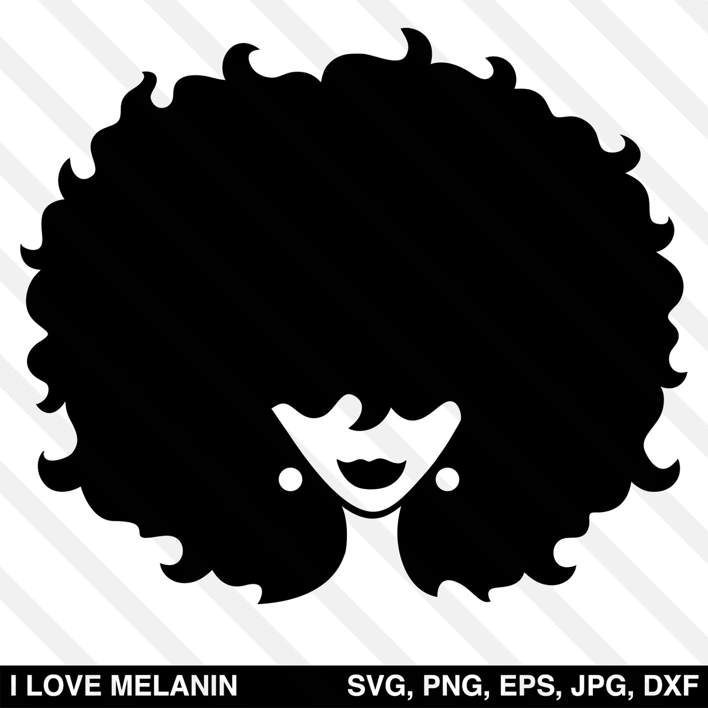 Afro Woman Silhouette SVG