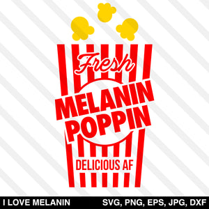 Melanin Poppin Popcorn SVG